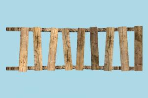 Bridge bridge, viaduct, wooden, way, structure, lowpoly